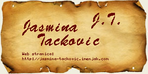 Jasmina Tacković vizit kartica